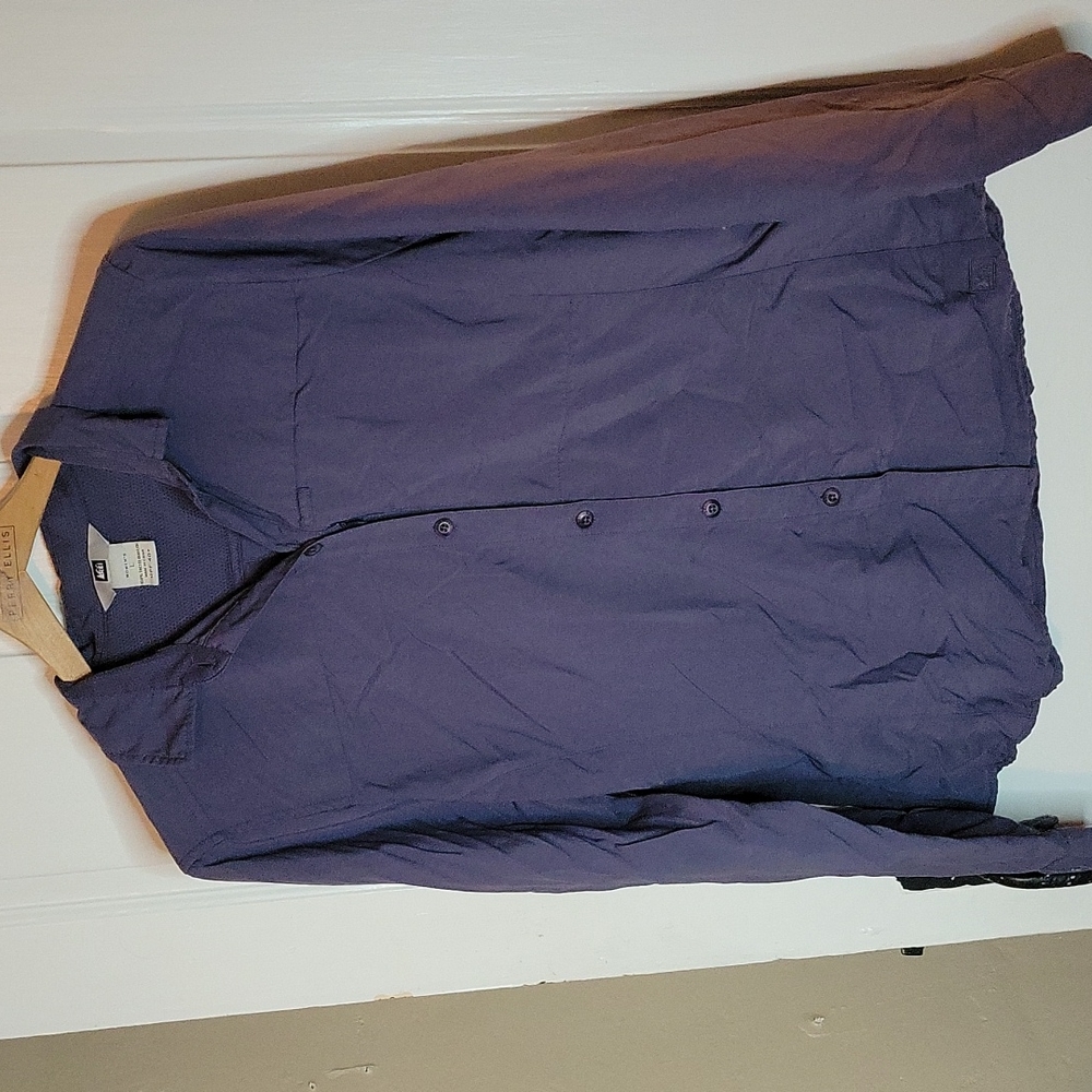 REI Outdoors Button Up Long Sleeve Shirt - Large - Grey